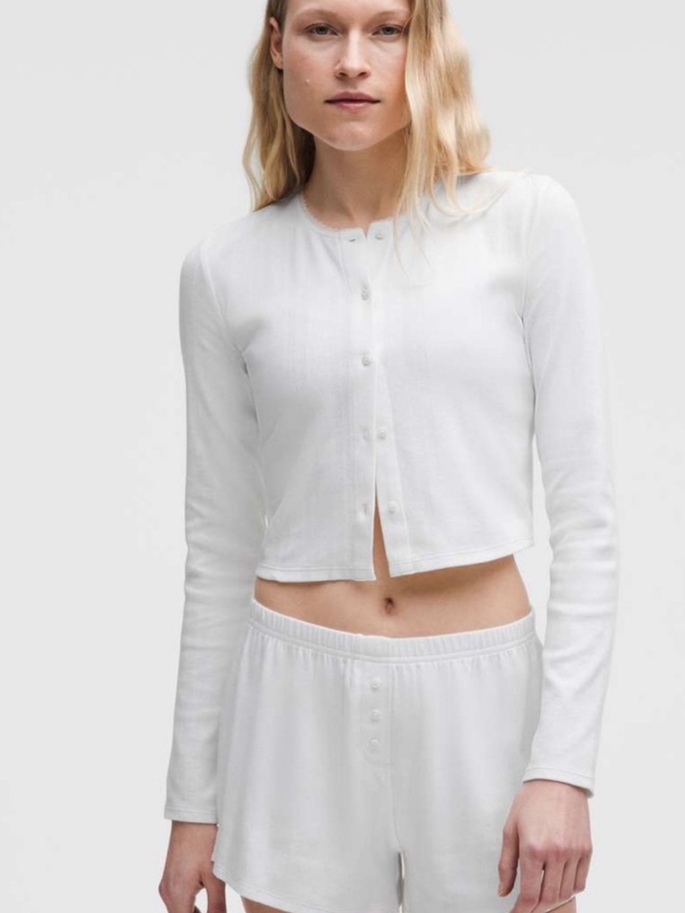 lululemon pointelle cropped cardigan